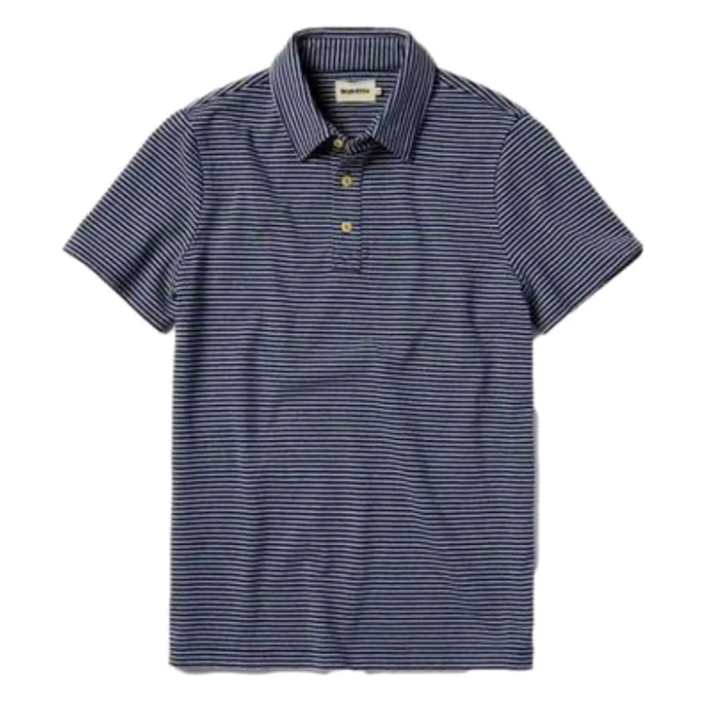 NWT Taylor Stitch The Heavy Bag Polo ready for summer in color Navy/Ash